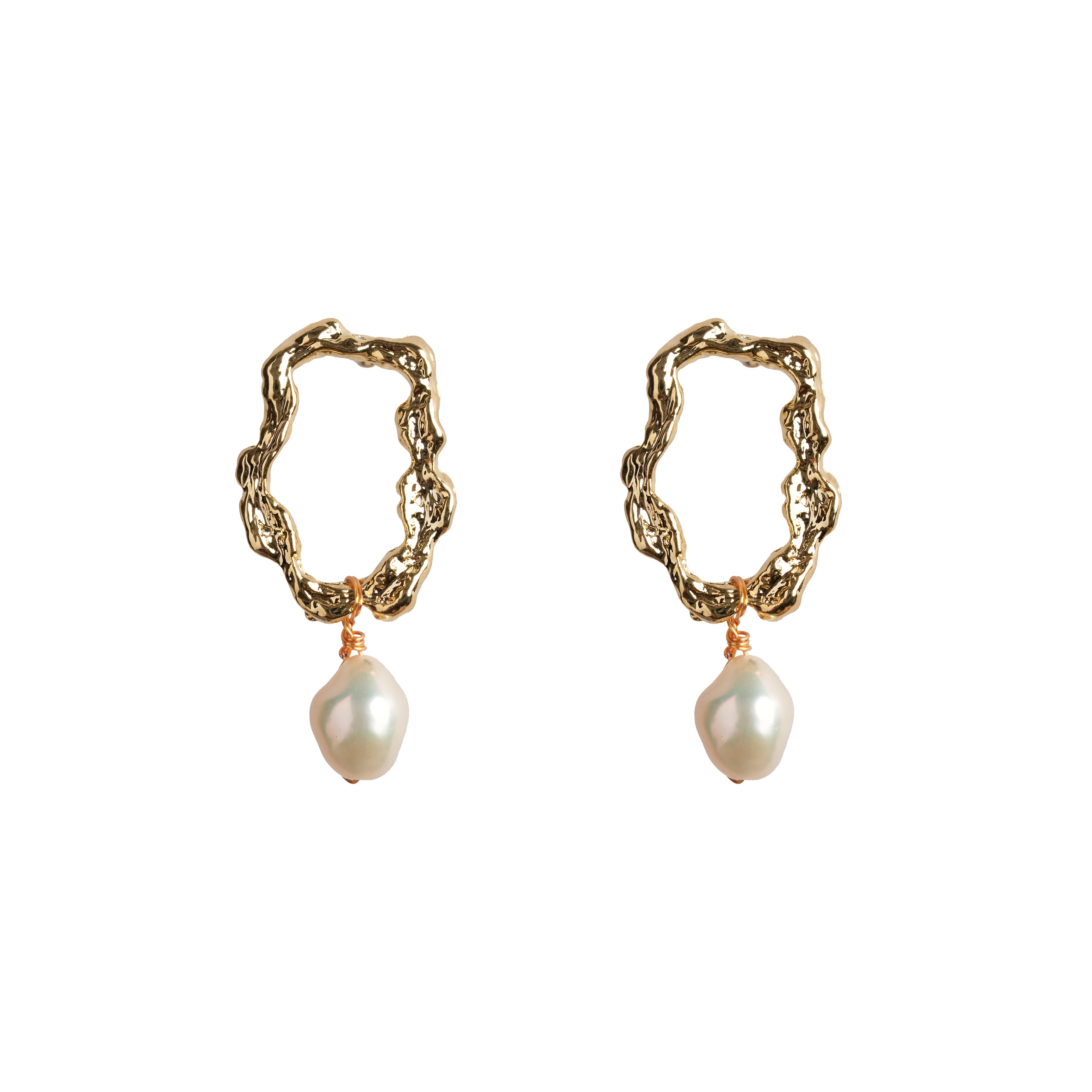 Boucles d'Oreilles Lean Baroque Perle