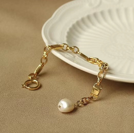 Pearl Charm Bracelet